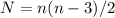 N=n(n-3)/2