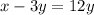 x-3y=12y&#10;