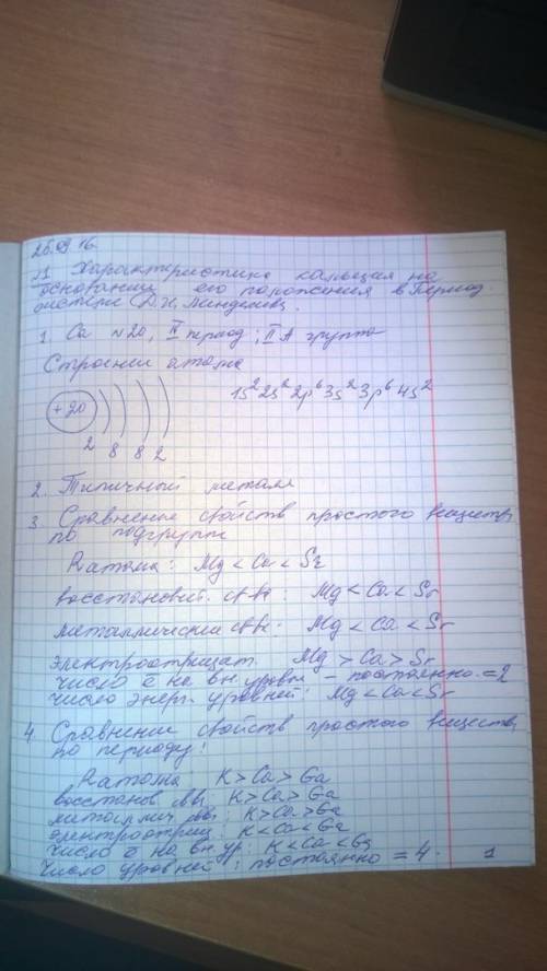 Характеристика кальция на основании его положения в периодической системе д.и.менделеева