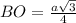 BO= \frac{a \sqrt{3} }{4}