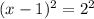 (x-1)^2=2^2