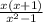 \frac{x(x+1)}{ x^{2} -1}