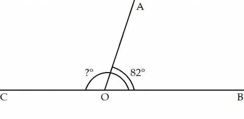 Один из смежных углов равен 82.найти другой угол
