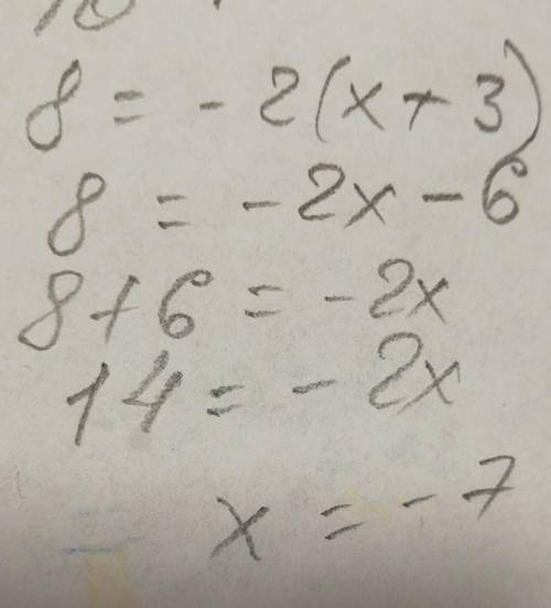 \frac{8}{x+3} =-2