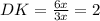 DK= \frac{6x}{3x}=2