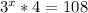 3^{x}*4=108