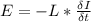 E = -L* \frac{ \delta I}{ \delta t}