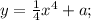 y= \frac{1}{4} x^{4}+a;