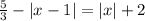 \frac{5}{3}-|x-1|=|x|+2