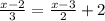 \frac{x-2}{3}= \frac{x-3}{2}+2