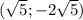 (\sqrt{5}; -2\sqrt{5})