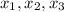 x_{1},x_{2},x_{3}