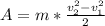 A=m*\frac{v_{2} ^{2} -v_{1} ^{2}}{2}