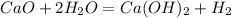 CaO+2H _{2} O=Ca(OH) _{2} +H _{2}