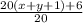 \frac{20(x+y+1)+6}{20}