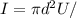 I= \pi d^{2} U/