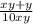 \frac{xy+y}{10xy}