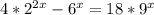 4*2^{2x}-6^x=18*9^x