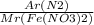 \frac{Ar(N2)}{Mr(Fe(NO3)2)}