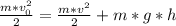 \frac{m*v_{0}^{2}}{2} =\frac{m*v^{2}}{2} +m*g*h