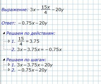 3) 21*56 + 21*4 /21*56 - 21*5 4) 3x - 15 / 4x - 20y