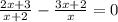 \frac{2x+3}{x+2}-\frac{3x+2}{x}=0