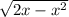 \sqrt{2x - x^{2} }