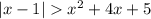 \left|x-1\right|x^2+4x+5