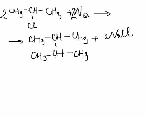 Составить уравнение получения углеводорода из хлорэтана; 2-хлорпропана; 2-хлор-3-метилпентана