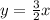 y= \frac{3}{2}x