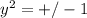 y^{2}=+/- 1