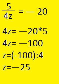 1)5/4z=-20 2) 1/4x=1/2 3)2/9y=0 4)1/5(х+4)=3 5)1/4(2у+1)=8 решите зарание : * / это черта дроби,если