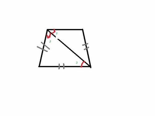 Диагональ равнобедренного трапеции делит тупой угол попалам .меньше основание трапеции равна 3см. пе