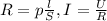 R=p \frac{l}{S} , I= \frac{U}{R}