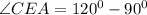 \angle CEA=120^0-90^0