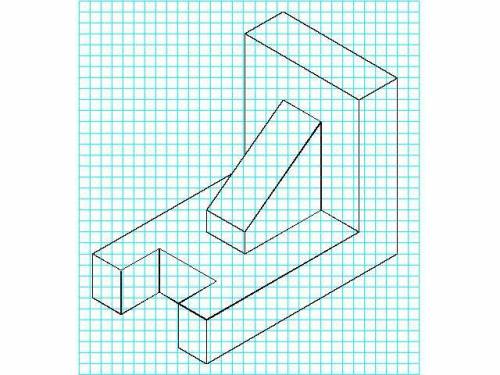 Построить изометрическую проекцию детали по чертежу