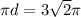 \pi d=3 \sqrt{2} \pi