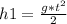 h1 = \frac{ g*t^{2} }{2}