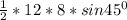 \frac{1}{2} *12*8*sin45 ^{0}