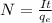 N= \frac{It}{q _{e} }