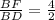 \frac{BF}{BD} = \frac{4}{2}