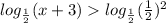 log_{ \frac{1}{2} } (x+3) log_{ \frac{1}{2} } ( \frac{1}{2}) ^{2}