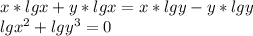 x*lgx+y*lgx=x*lgy - y*lgy\\&#10;lgx^2+lgy^3=0\\&#10;\\&#10;