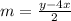 m= \frac{y-4x}{2}