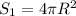 S_{1} =4 \pi R^{2}