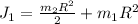 J_{1}= \frac{m_{2}R^2}{2} +m_{1}R^2