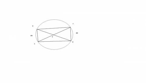Диагонали ас и вd четырехугольника авcd,вписанного в окружность,пересекаются в точке р.градусная мер