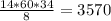 \frac{14*60*34 }{8} =3570