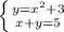 \left \{ {{y=x^2+3} \atop {x+y=5}} \right.