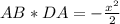 AB*DA=-\frac{x^2}{2}